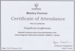 Certificate of Attendance in ADOS 2